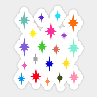 Christmas Stars Multi-Colour Sticker